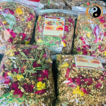 Trà sơn mật hồng sâm sapa loại 1 (1kg) mix hoa nhài, cỏ ngọt, hoa cúc vàng, cánh hoa hồng. Trà sâm mật, sam hồng