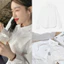 Áo sơ mi trắng dài tay thêu cá sấu nữ dáng suông basic thời trang công sở chất vải đẹp kèm ảnh thật 2025
