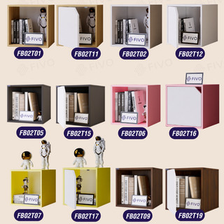 Kệ Sách Gỗ Tổ Ong Decor Linh Động FIVO FB02, Các Ô Tách Rời Di Chuyển Dễ Dàng, Có Kèm Tấm Lưng, Hộc Tủ Rộng Rãi