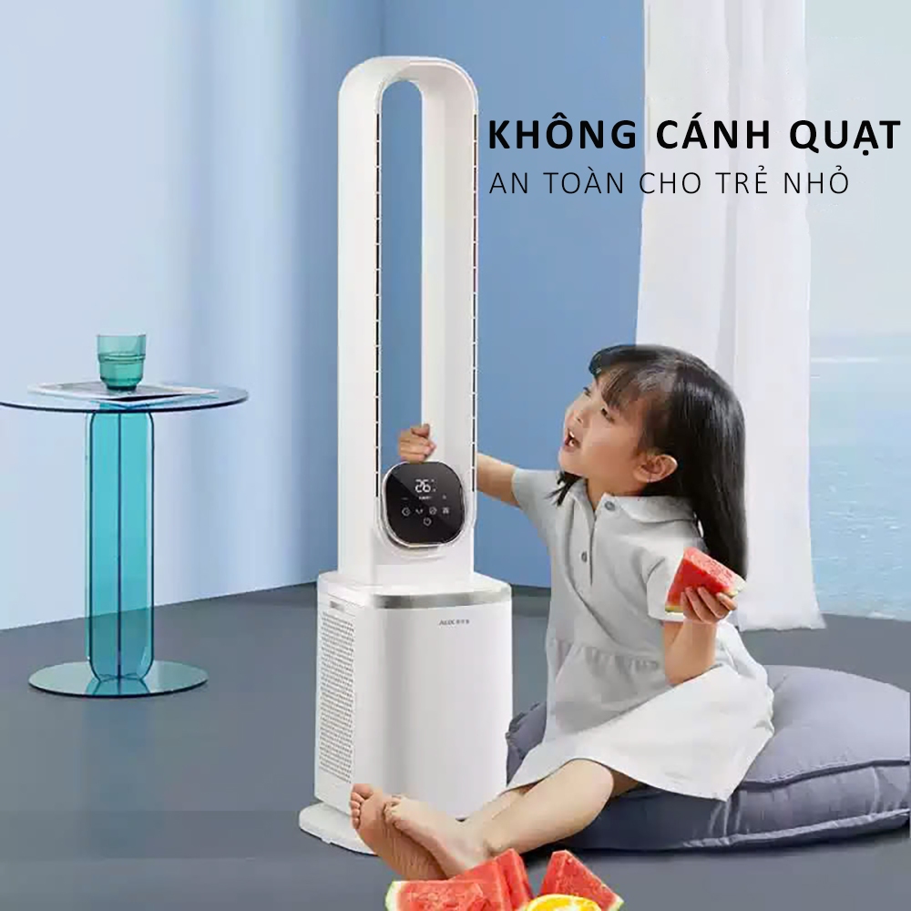 Quạt điều hoà đối lưu không khí không cánh,Quạt làm mát 12 cấp độ gió và lọc không khí bảo vệ sức khỏe