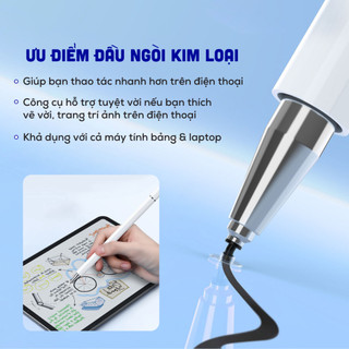 Bút Cảm Ứng Đa Năng 3IN1 Tương Thích Điện Thoại Máy Tính Bảng Laptop, Bút Đa Năng Hít Máy Tính Bảng Xịn Sò - BCU01
