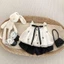 Set Áo Váy Bé Gái 2 Dây Phối Nơ Sau Kèm Quần Váy Bí Siêu Xinh