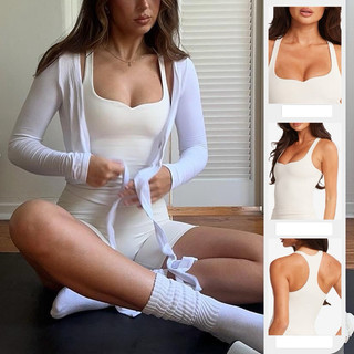 Áo thể thao tập gym,yoga cao cấp thiết kế cổ tim 3 lổ chất poly thoải mái thấm hút tốt,co giãn 4 chiều (mã 131)