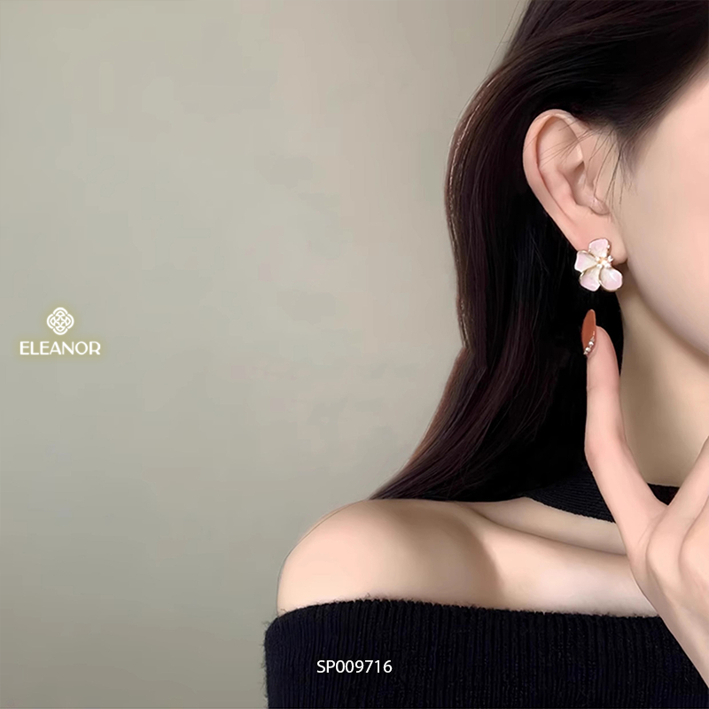 Bông tai nữ chuôi bạc 925 Eleanor Accessories hình hoa phụ kiện trang sức khuyên tai 9716