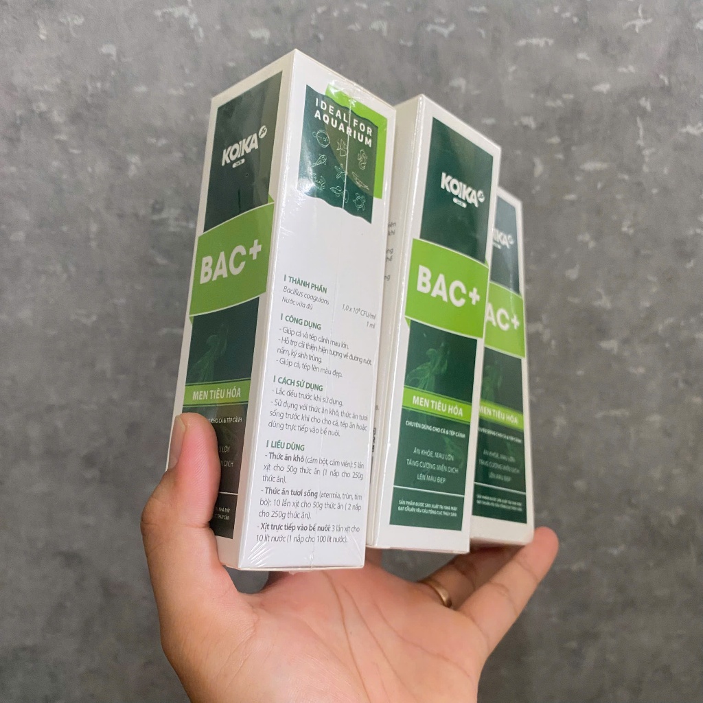 Men tiêu hóa BAC+ KOIKA dùng cho cá, tép thể tích 105ml