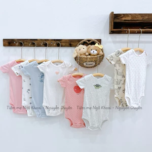 6-9M Bodysuit/áo liền thân ngắn tay Car.ter chất liệu cotton mềm mát cho bé xuất xịn