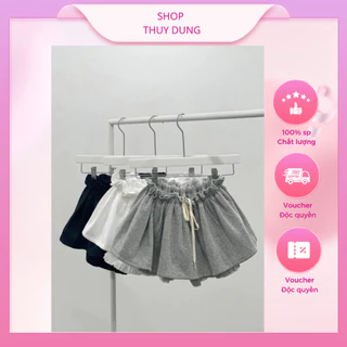 CHÂN VÁY TẦNG XOÈ VẢI NỈ PHỒNG XINH RÚT DÂY CV0018