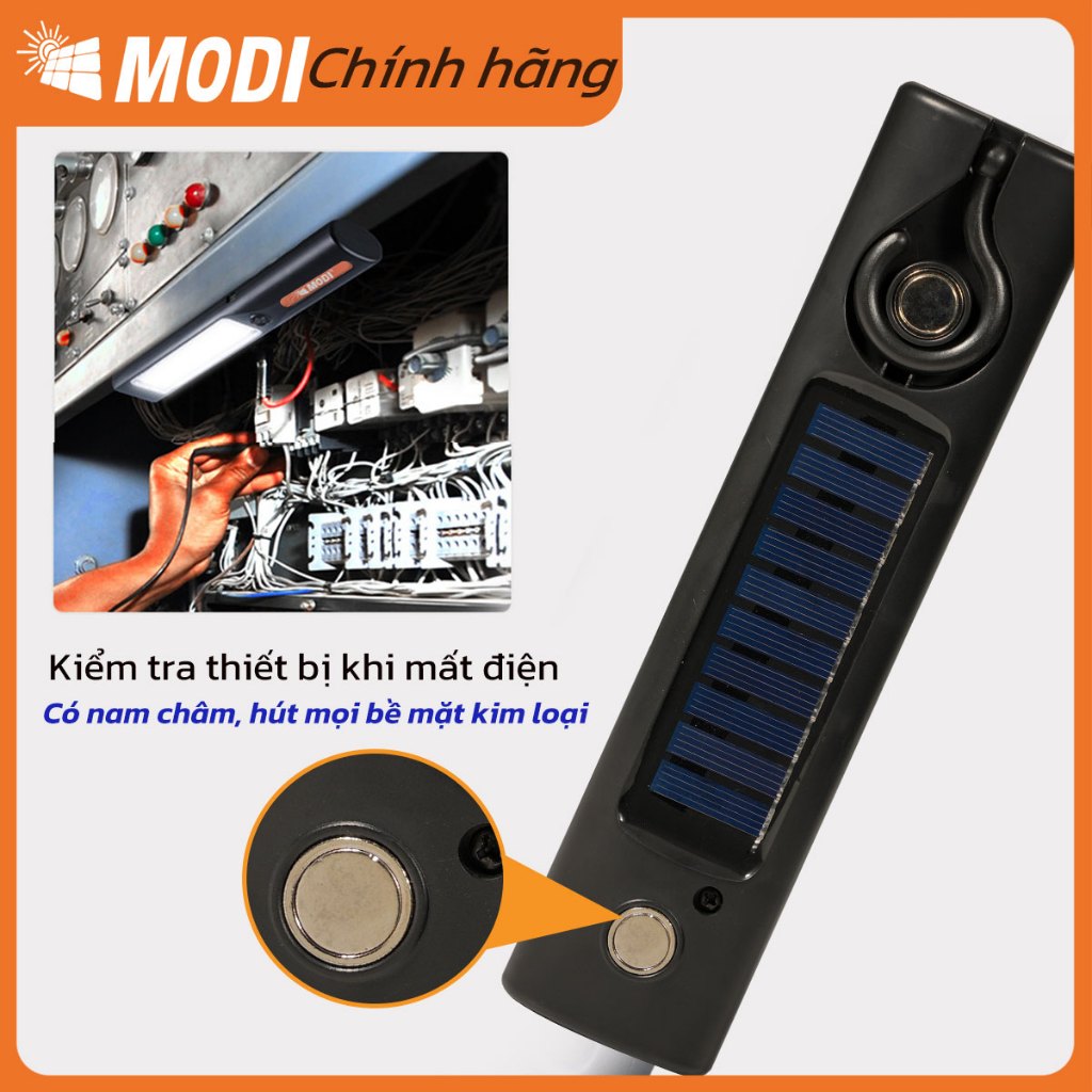 Ảnh Đèn Pin LED Cầm Tay Cao Cấp MODI SOLAR, Đèn Pin Led  Năng Lượng Mặt Trời Đa Năng Tiện Lợi 2