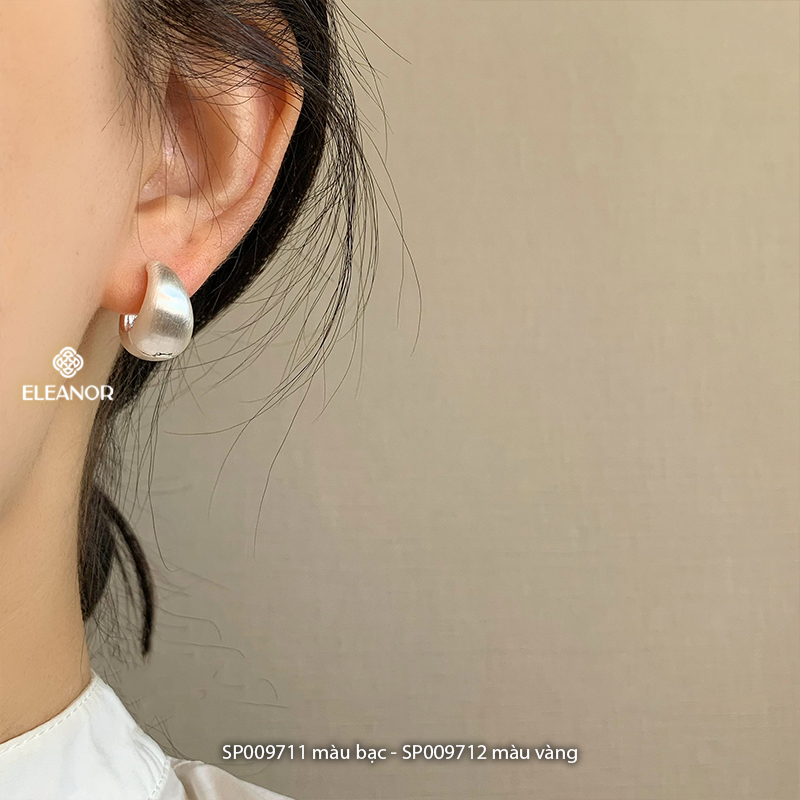 Bông tai nữ chuôi bạc 925 Eleanor Accessories basic phụ kiện trang sức khuyên tai tròn 9711