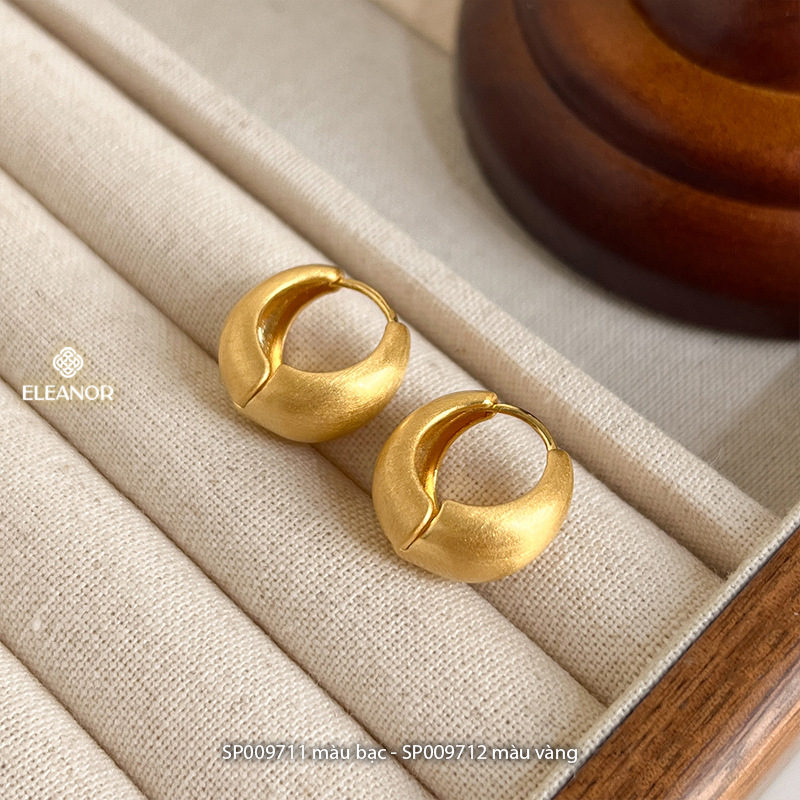 Bông tai nữ chuôi bạc 925 Eleanor Accessories basic phụ kiện trang sức khuyên tai tròn 9711