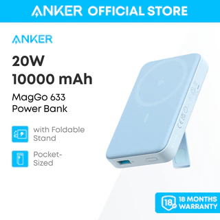 Anker A1641 Pin sạc dự phòng không dây di động có thể gập lại 633 dung  lượng 10.000mAh USB‑C Power Delivery 20W