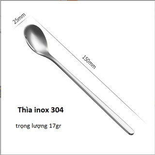 Combo 5 Thìa Nhỏ 15cm INOX 304 Miệng giọt Nước Cà Phê Kem Bánh Đều Dùng Được Muỗng Siêu Đẹp