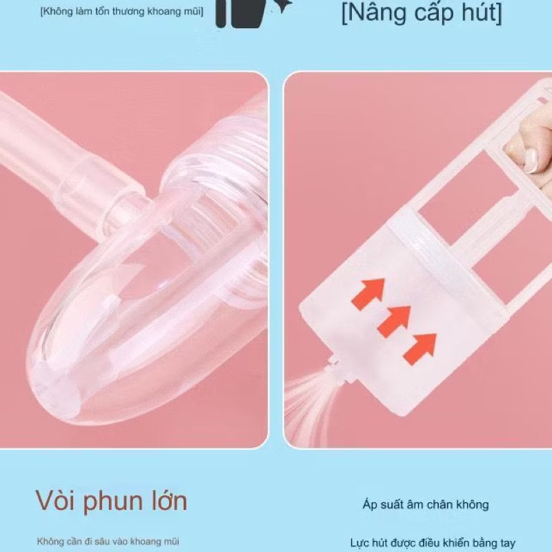 dụng cụ hút mũi cầm tay kèm dung dịch xịt rửa mũi