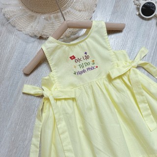 [8-26kg] Váy Xinh Thêu Độc Lập Tự Do Hạnh Phúc Cho Bé Gái