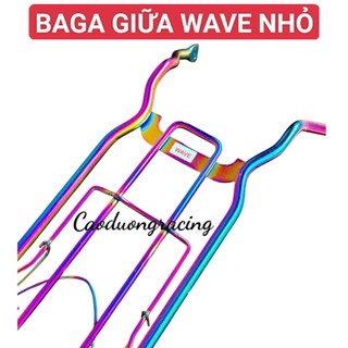 Gác baga xe máy gắn cho honda wave nhỏ màu titan sáng bóng  inox dày 10ly phụ tùng xe máy caoduongracing