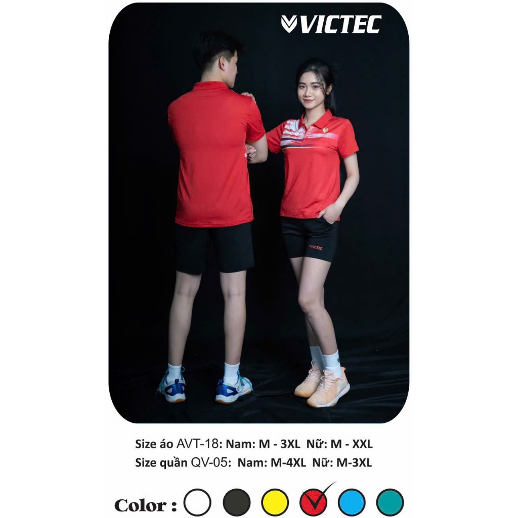 ÁO CẦU LÔNG NAM NỮ VẢI CỔ TRỤ