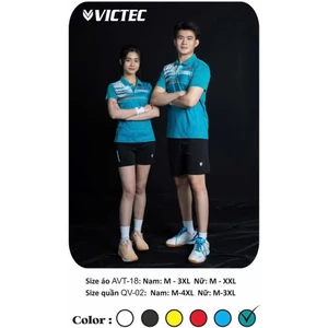 ÁO CẦU LÔNG NAM NỮ VẢI CỔ TRỤ
