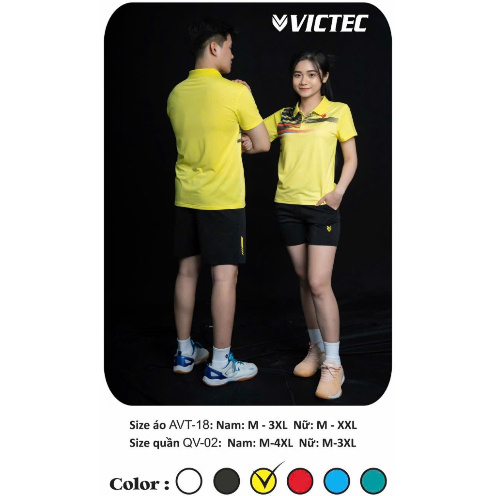 ÁO CẦU LÔNG NAM NỮ VẢI CỔ TRỤ