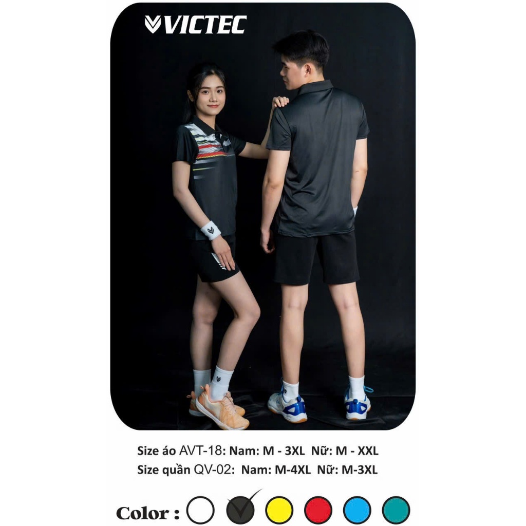 ÁO CẦU LÔNG NAM NỮ VẢI CỔ TRỤ