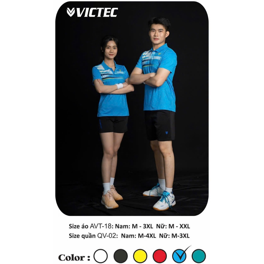 ÁO CẦU LÔNG NAM NỮ VẢI CỔ TRỤ