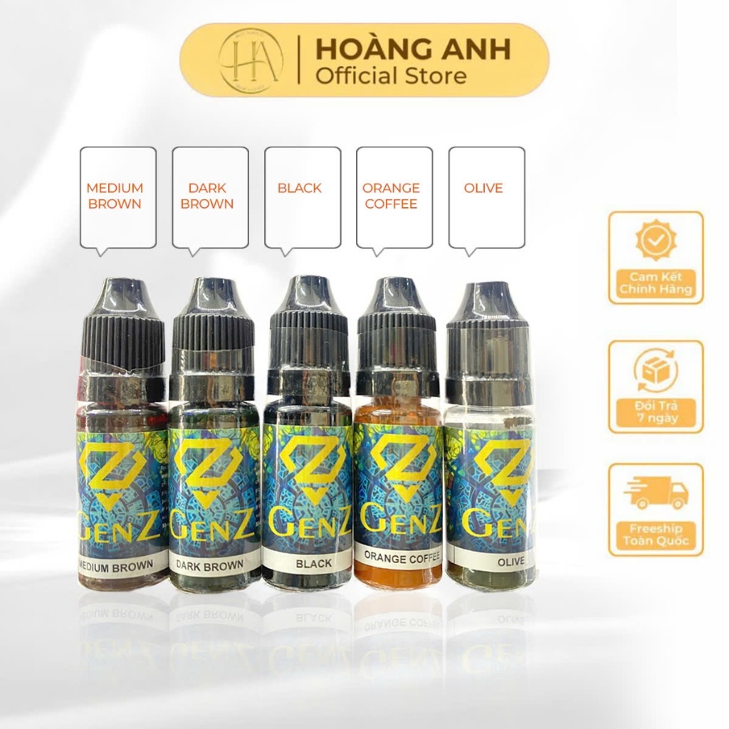 [NEW] MỰC GENZ chính hãng lên màu đẹp đi êm, mực phun xăm thẩm mỹ_M01