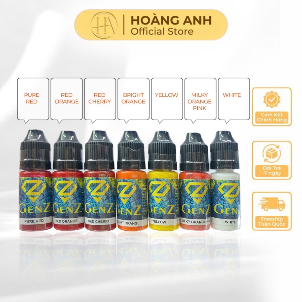[NEW] MỰC GENZ chính hãng lên màu đẹp đi êm, mực phun xăm thẩm mỹ_M01