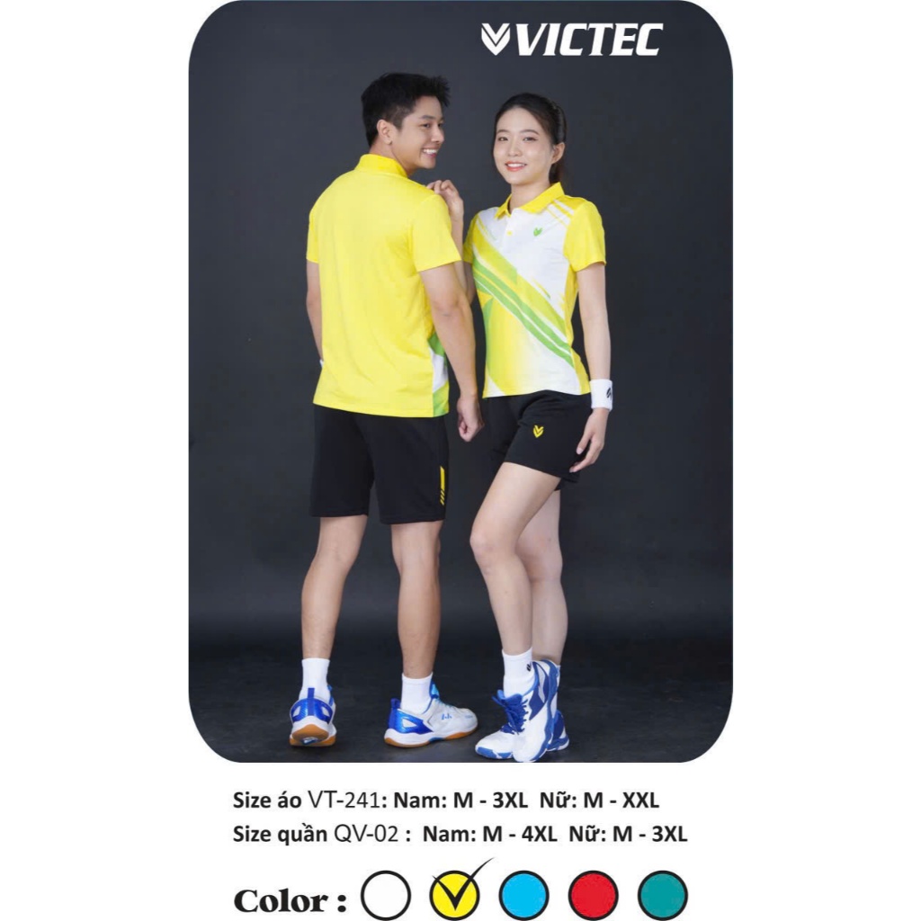 ÁO CẦU LÔNG NAM NỮ CỔ TRỤ VICTEC