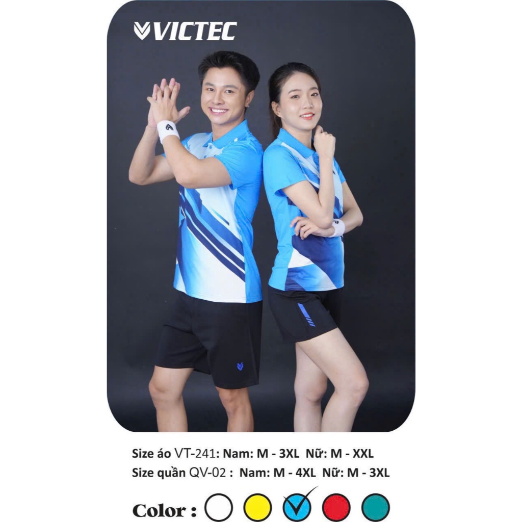 ÁO CẦU LÔNG NAM NỮ CỔ TRỤ VICTEC