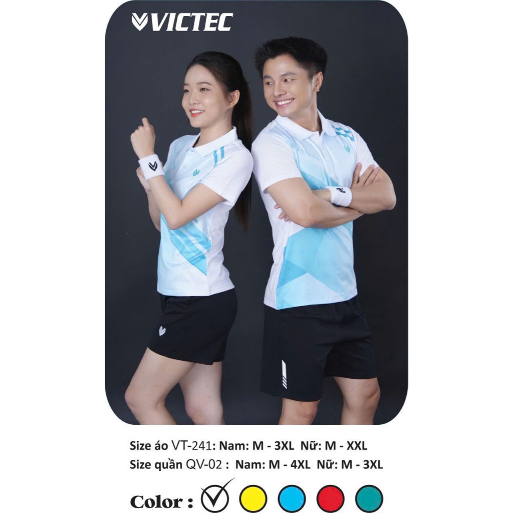 ÁO CẦU LÔNG NAM NỮ CỔ TRỤ VICTEC