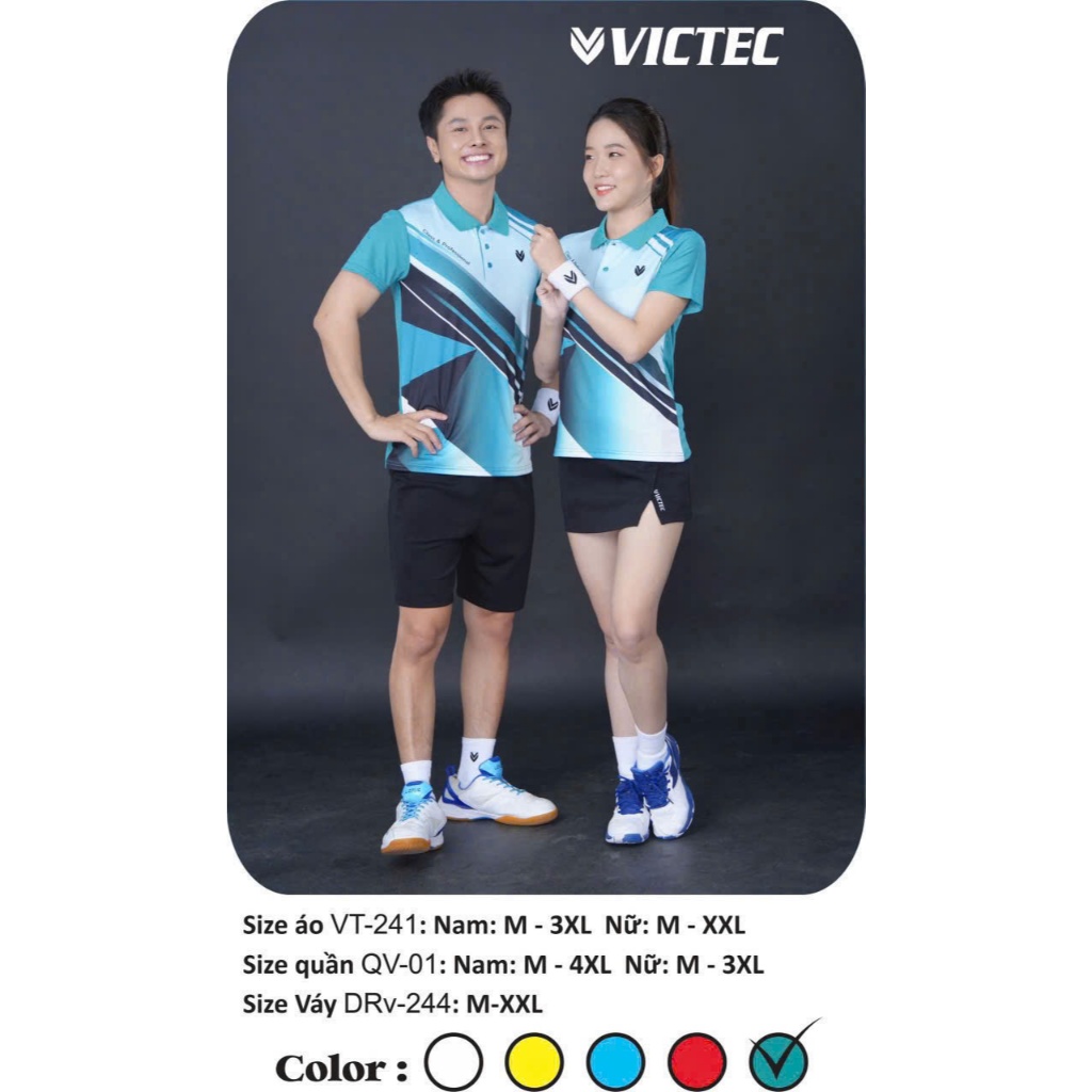 ÁO CẦU LÔNG NAM NỮ CỔ TRỤ VICTEC