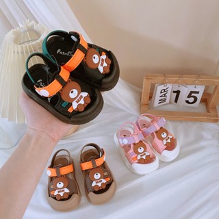 Dép Sandal Mũi Chống Vấp Tập Đi Cao Su Mềm Êm Chân Cho Bé Trai K168