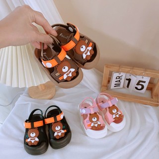 Dép Sandal Mũi Chống Vấp Tập Đi Cao Su Mềm Êm Chân Cho Bé Trai K168