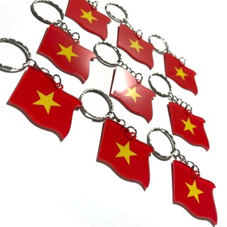 [Giá_Xưởng=3.8k/c] Móc Khóa Cờ Đỏ Sao Vàng - Móc Khóa Cờ Tổ Quốc - Móc Khóa In Theo Yêu Cầu