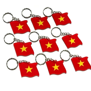 Móc Khóa Cờ Đỏ Sao Vàng - Móc Khóa Cờ Tổ Quốc - Móc Khóa In Theo Yêu Cầu