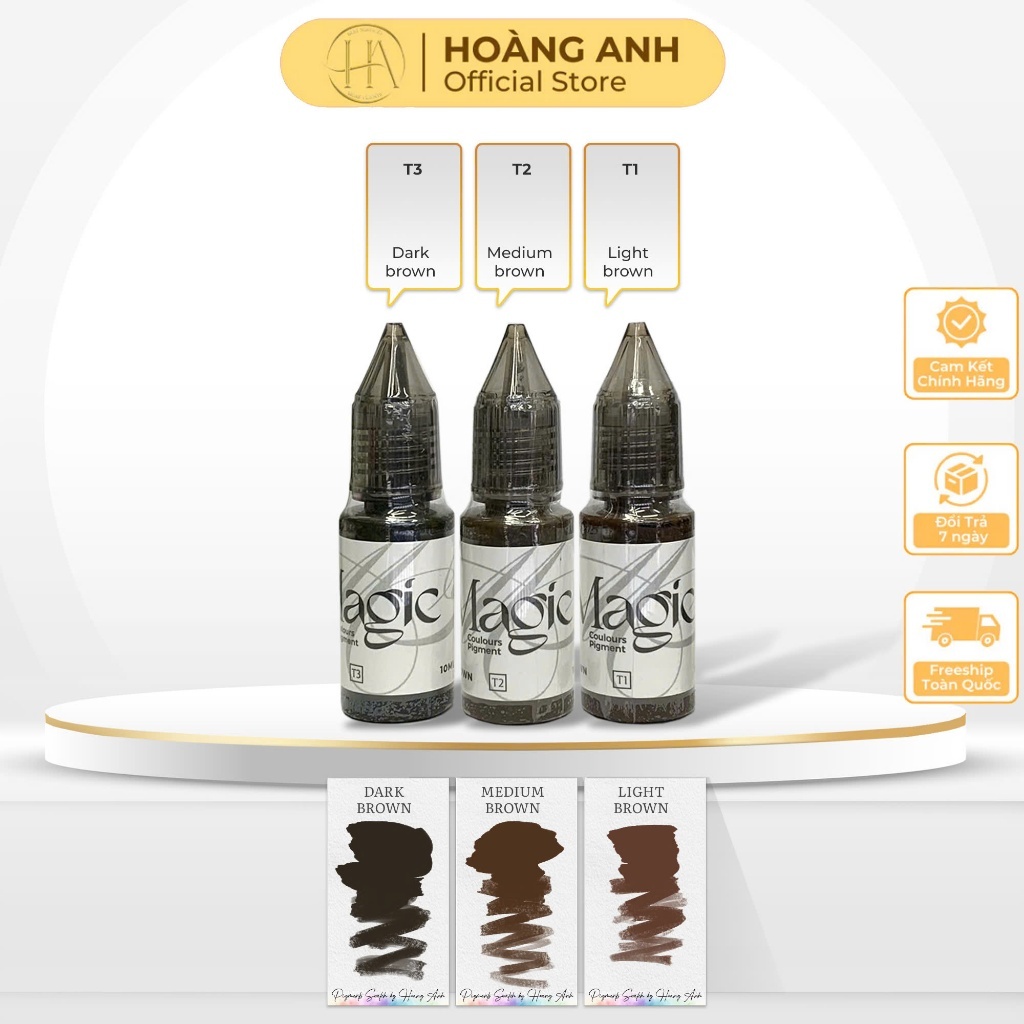 Mực Magic Colours Pigment By Hương Trà hairstrokes chân mày 10ml 5ml _M10