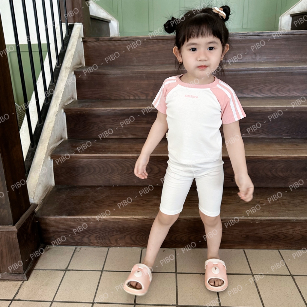 Ảnh Áo Phông Cộc Tay Bé Gái Dáng Ngắn Babytee Phong Cách Thể Thao, Thấm Hút Mồ Hôi Tốt - BabyBoo - PiBo Store-T1-CTS 2