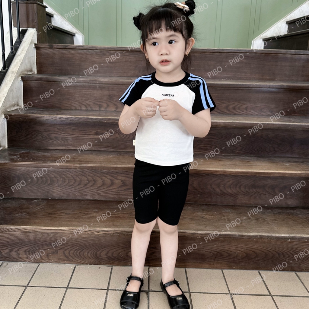 Ảnh Áo Phông Cộc Tay Bé Gái Dáng Ngắn Babytee Phong Cách Thể Thao, Thấm Hút Mồ Hôi Tốt - BabyBoo - PiBo Store-T1-CTS 1