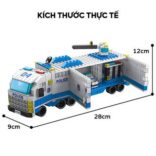 [LeLe Brothers] Đồ chơi thông minh cho bé lắp ráp SWAT CITY cảnh sát cứu hoả may bay tàu chiến mô hình 1000 PCS