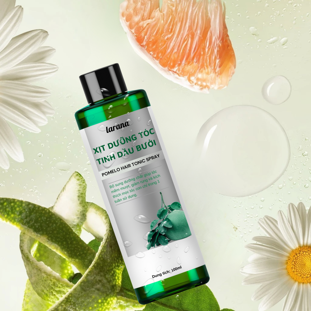 Xịt dưỡng tóc tinh dầu bưởi Larana Pomelo Hair Tonic Spray, Giảm rụng tóc, tăng cường mọc tóc dung tích 100ml