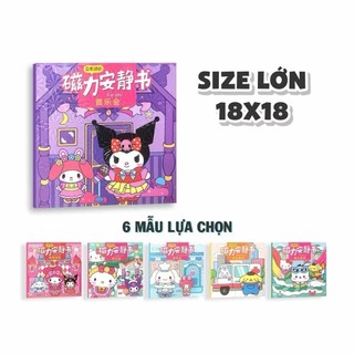Sách Dán Nam Châm Từ tính Kuromi Capybara Size to - Sổ dán từ tính Kuromi Melody Hoạt Hình Cho Trẻ Em