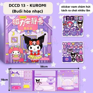 Sách Dán Nam Châm Từ tính Kuromi Capybara Size to - Sổ dán từ tính Kuromi Melody Hoạt Hình Cho Trẻ Em