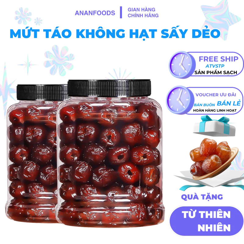 Mứt táo không hạt sấy dẻo thơn ngon ăn vặt làm quà ngày lễ tết ăn tốt cho sức khoẻ
