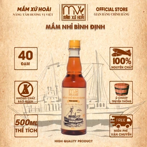 Nước Mắm Nhỉ Bình Định Xứ Hoài Cá Cơm Nguyên Chất 40 Độ Đạm chai 500ml