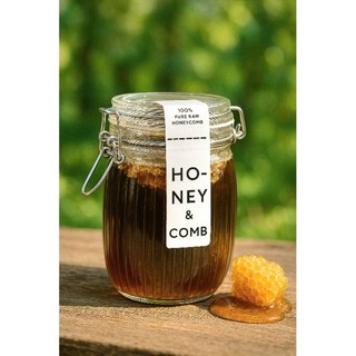Mật Ong & Bánh Tổ Cao Cấp Nguyên Chất Légumes 1kg – Honeycomb Tự Nhiên, Sáp Ong Ăn Được, Không Pha