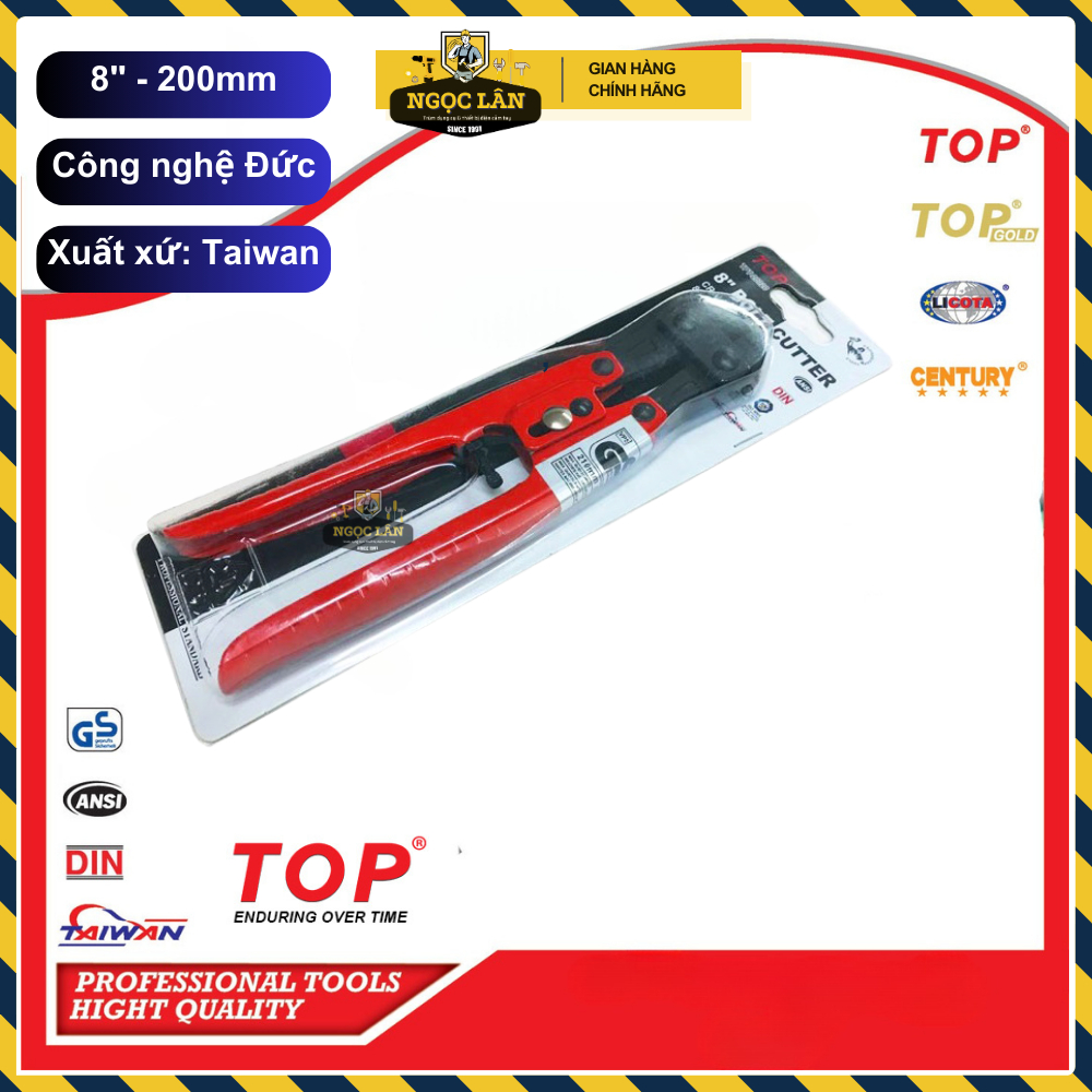 [Chính hãng TOP] Kìm cộng lực, kéo cắt sắt mini 8" TOP Đài Loan cao cấp TPT-20020
