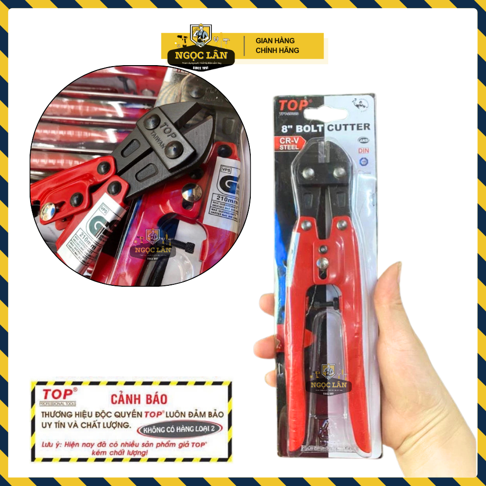 [Chính hãng TOP] Kìm cộng lực, kéo cắt sắt mini 8" TOP Đài Loan cao cấp TPT-20020