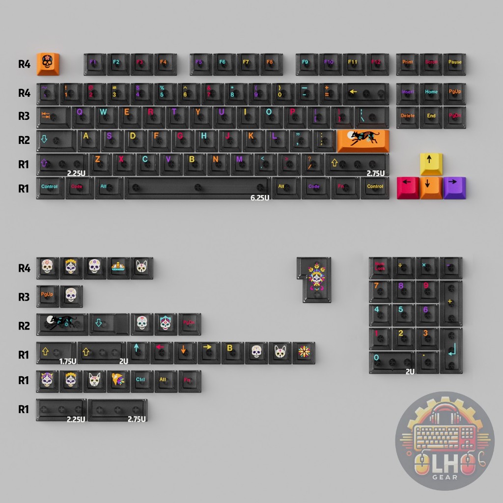 Keycap Underworld xuyên led - Nhựa PC - In UV - 136 Nút - LH Gear ...