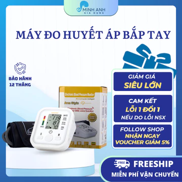 [Giọng Nói Tiếng Việt ]Máy Đo Huyết Áp Tại Nhà,Đo Nhịp Tim Điện Tử Bắp Tay,chính xác và truyền kết quả đo qua giọng nói