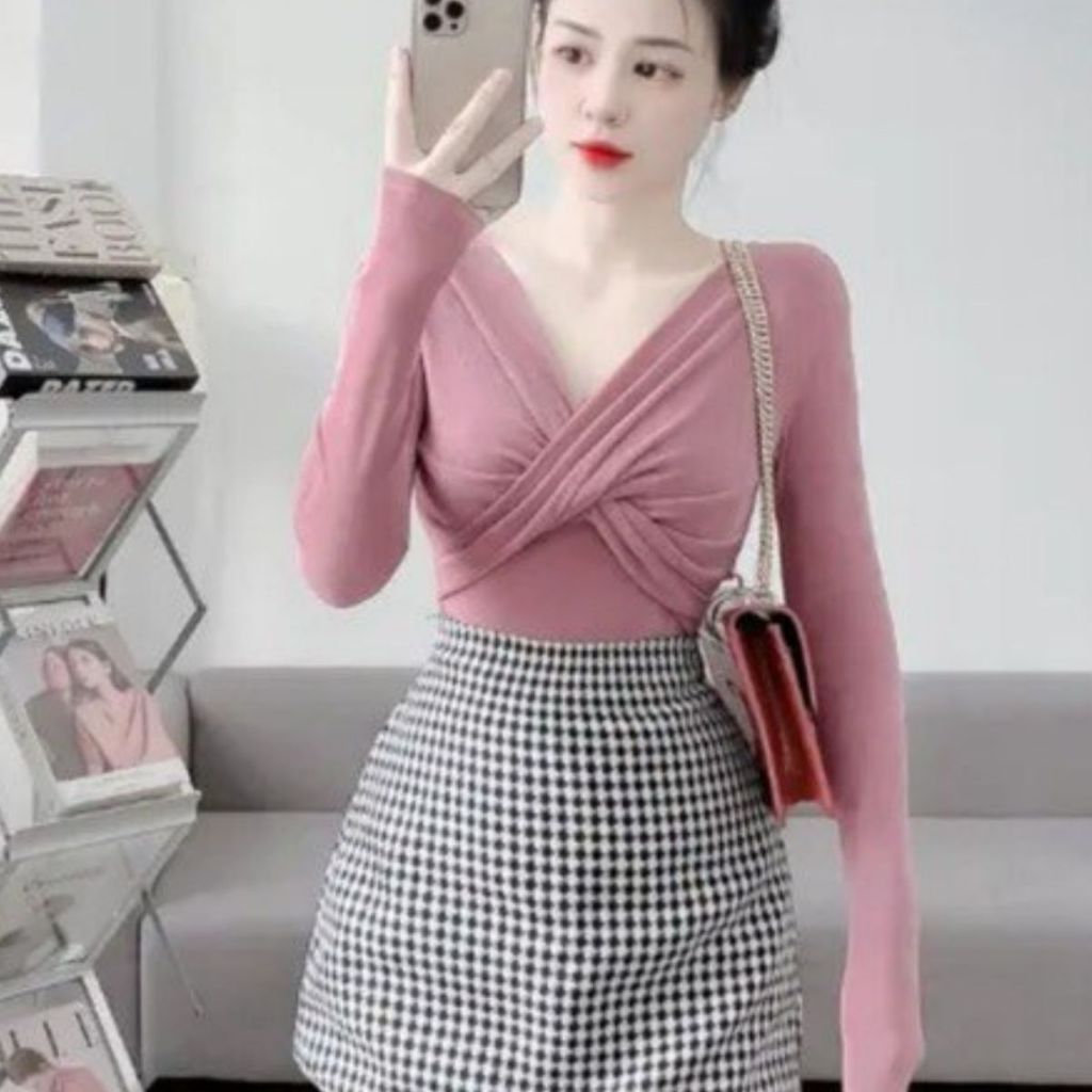 Áo thun nữ tay ngắn xoắn ngực vải mỏng ôm body đẹp bigsize ESHOP áo nhũ kim tuyến dễ thương MS026