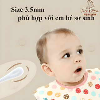 [MONONA] Tăm Bông Cho Bé Sơ Sinh Chất Liệu Bông Tự Nhiên Hộp 200 Que - Lucie's Mom